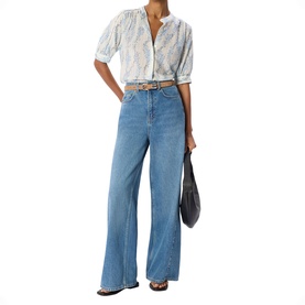 Ditsy Stem Textured Blouse