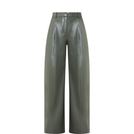 Tania Coated Wide-Leg Trousers
