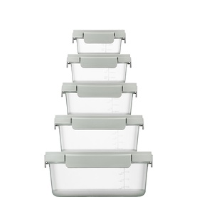 Nest'n'Lock 5-Piece Sage Container Set