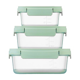 Nest'n'Lock 3-Piece Sage Container Set