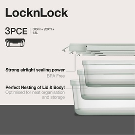 Nest'n'Lock 3-Piece Sage Container Set