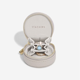 Oyster Travel Jewellery Box Taupe