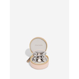 Oyster Travel Jewellery Box Blush Pink