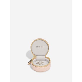 Oyster Travel Jewellery Box Blush Pink