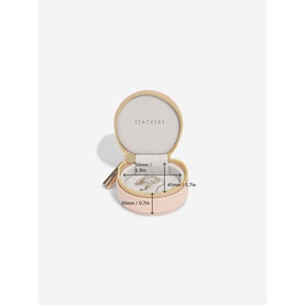 Oyster Travel Jewellery Box Blush Pink