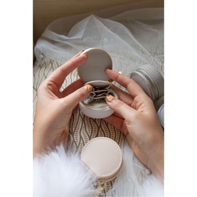 Oyster Travel Jewellery Box Blush Pink