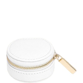 Oyster Travel Jewellery Box Pebble White