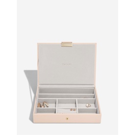 Raffia Classic Jewellery Box Lid Blush Pink