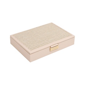 Raffia Classic Jewellery Box Lid Blush Pink