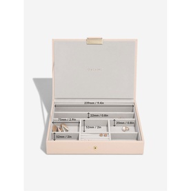 Raffia Classic Jewellery Box Lid Blush Pink