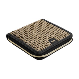 Raffia Square Jewellery Roll Black