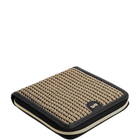 Raffia Square Jewellery Roll Black
