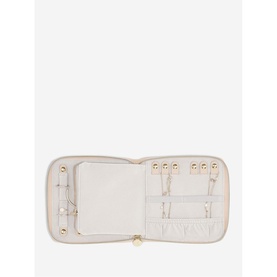 Raffia Square Jewellery Roll Blush Pink