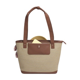 Raffia Tote Bag Tan