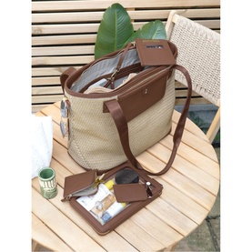 Raffia Tote Bag Tan