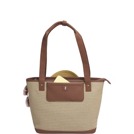 Raffia Tote Bag Tan