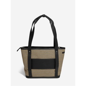 Raffia Tote Bag Black