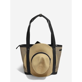 Raffia Tote Bag Black