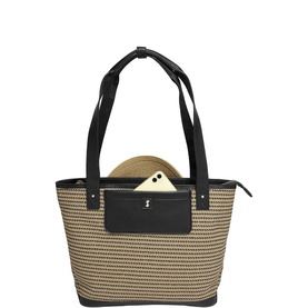 Raffia Tote Bag Black