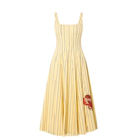 Wells Stripe Embroidered Dress