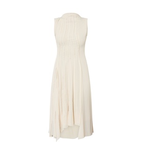 Pleated Asymmetric Dress