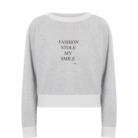 Slogan Cropped Sweatshirt