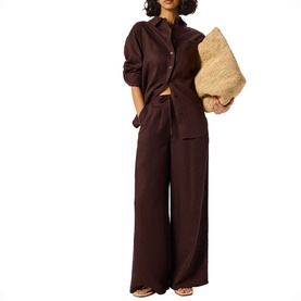 Linen Wide Leg Trousers