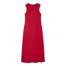Bias Cut Linen Flared Dress