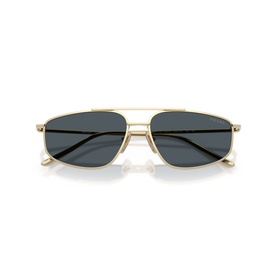 Prada gold-tone aviator sunglasses with double bridge frame and dark grey lenses