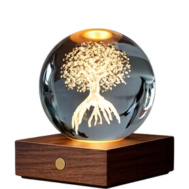 Amber Crystal Life Tree Table Light