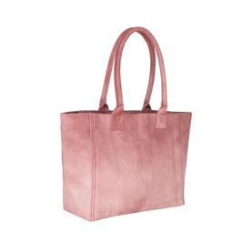 Isabel Marant raspberry cotton tote bag with double shoulder handles and structured silhouette, subtle suede-effect finish