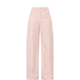 Textured Brocade Boyfriend Jeans
