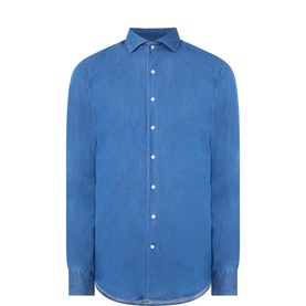Chambray Single-Cuff Formal Shirt
