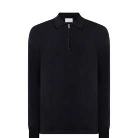 Luxury Knitted Zip Polo Shirt
