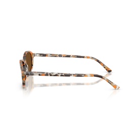 Ray-Ban Polar sunglasses in brown tortoiseshell, side profile view showing temple arm and frame detail