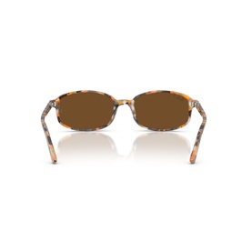 Ray-Ban Polar brown tortoiseshell sunglasses, rear view showing brown lenses and patterned temples