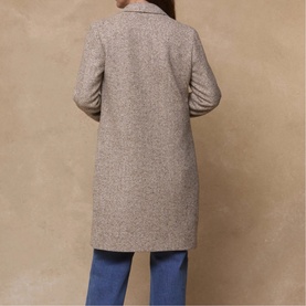 Amanda Herringbone Donegal Tweed Coat