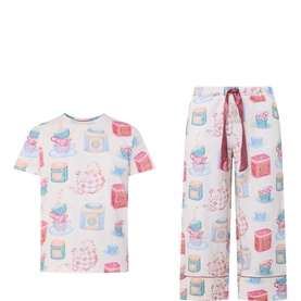 Tea Party Cropped Pyjama Set