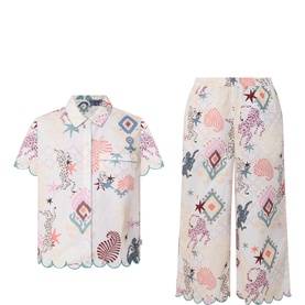 Bohemian Leopard Cropped Pyjama Set