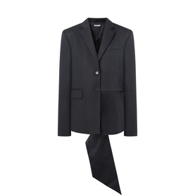 Single-Breasted Fitted Tuxedo Jacket
