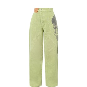 Twisted Wide Leg Workwear Jeans