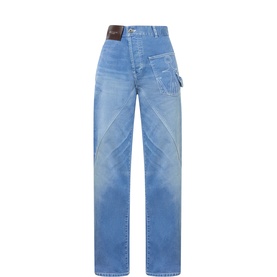 Twisted Wide Leg Workwear Jeans