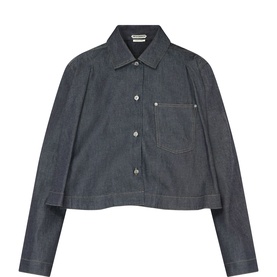 Flare Hem Denim Shirt