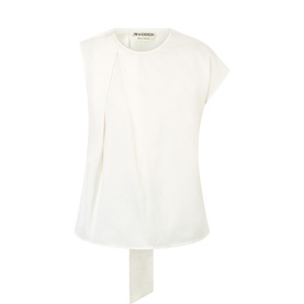 Sculptural Sateen Blouse