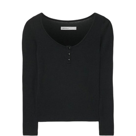 Jules Ribbed Henley Top