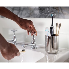 EasyStore Luxe Stainless Steel Toothbrush Caddy