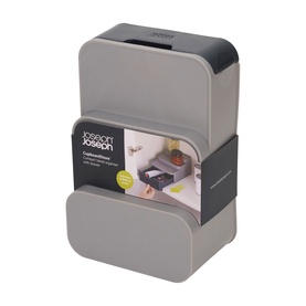 CupboardStore&trade; Compact Tiered Organiser with Drawer Grey