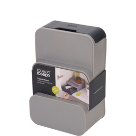 CupboardStore&trade; Compact Tiered Organiser with Drawer Grey