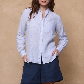 Louise Irish Linen Stripe Shirt