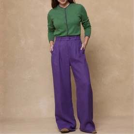 Luna Irish Linen Wide Leg Trousers